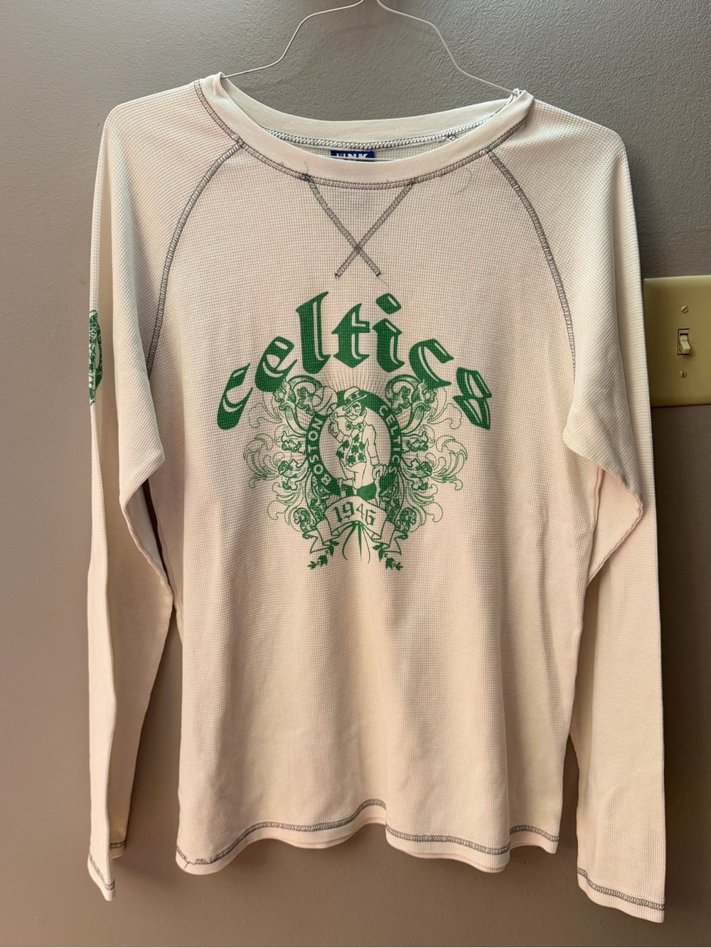 Vintage Y2K Boston Celtics Thermal Long Sleeve Graphic Tshirt